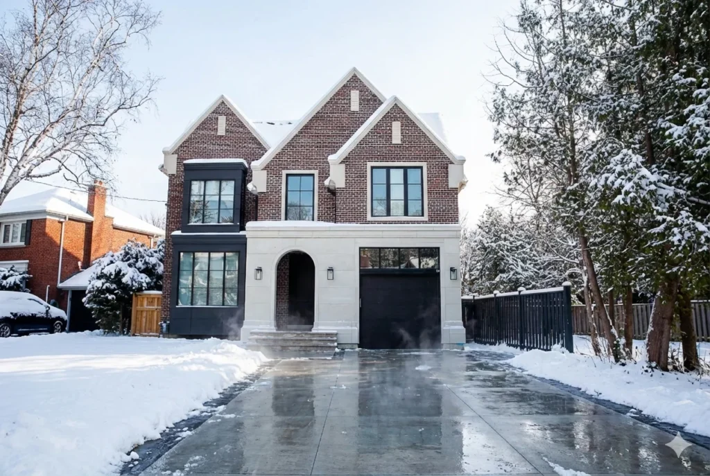 Heated Driveway with Ice Melt Systems in Toronto and South Misssissauga, installed by Destination Pools and Landscaping
