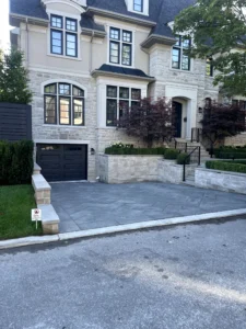 Flagstone and Interlock Driveway Installation by Destination Pools & Landscaping in Toronto and South MIssissauga